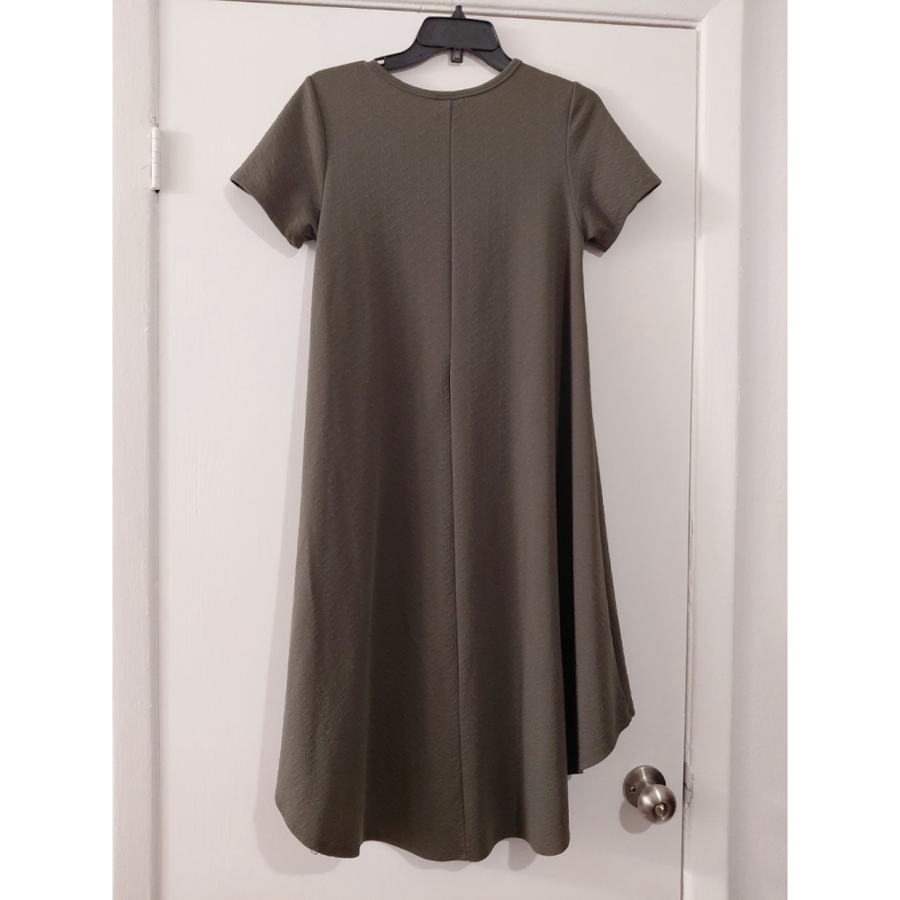 NEW LuLaRoe Carly Swing Dress Women's Small Green Stretch Knit Casual Summer - Picture 3 of 3